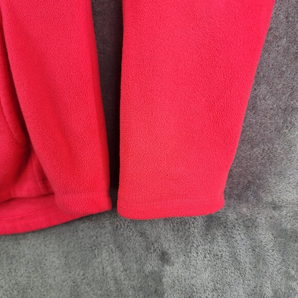 Womens Neon Red Old Navy Fleece Jacket Full Zip Mock Neck Long Sleeve Size M - Picture 5 of 12